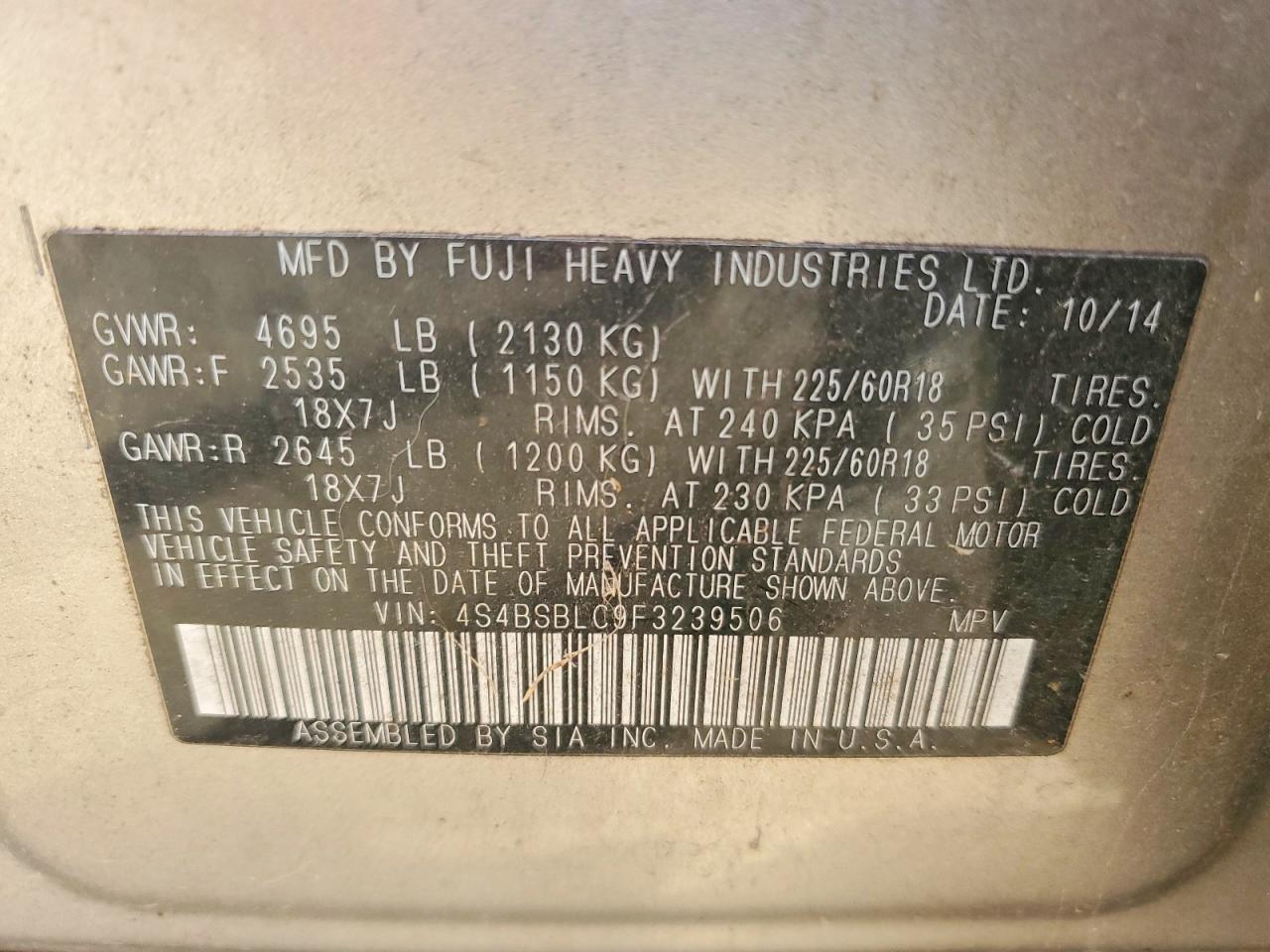 Subaru Outback 2.5i Limited