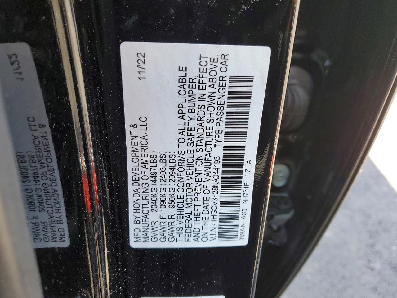 Honda Accord Hybrid Sport