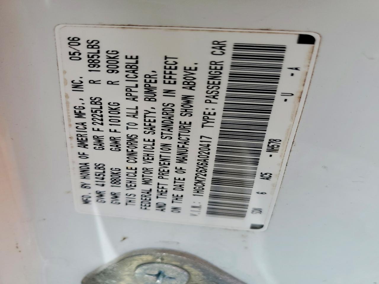 Honda Accord Ex