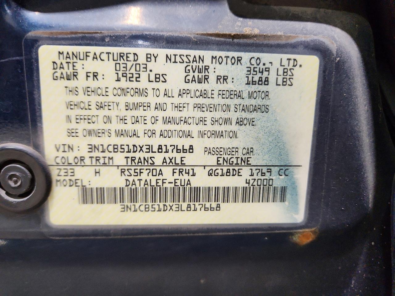 Nissan Sentra Xe