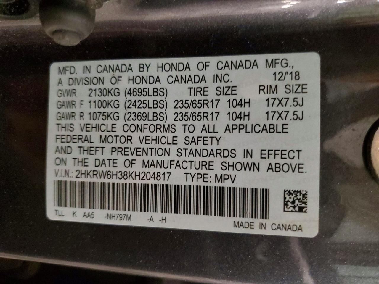 Honda Crv Lx