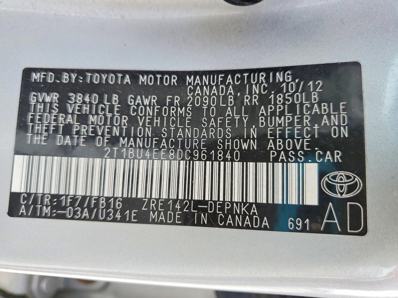Toyota Corolla Le