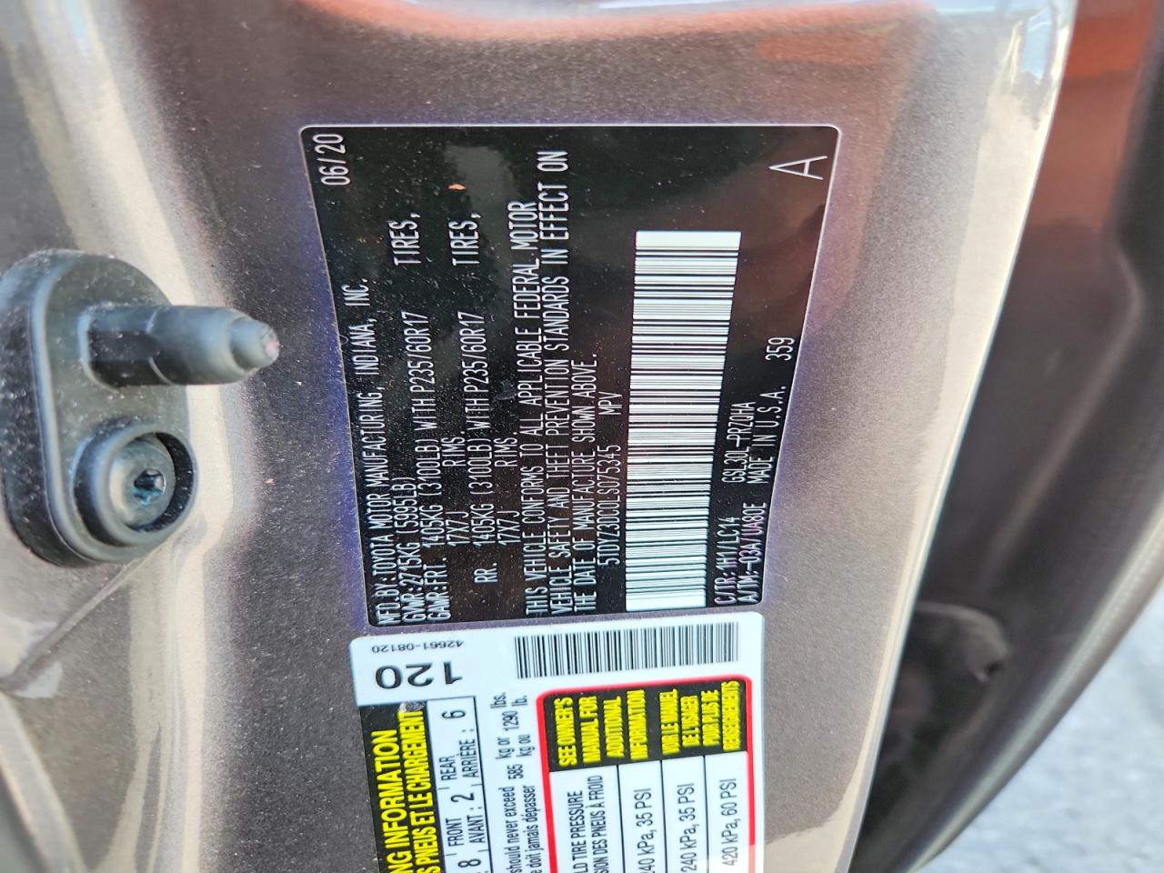 Toyota Sienna Xle 8-passenger