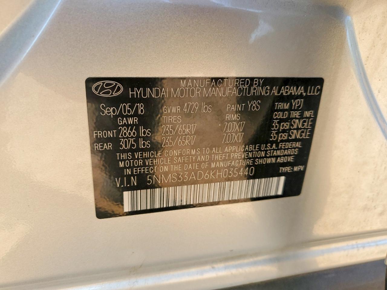 Hyundai SANTA FE Sel 2.4l