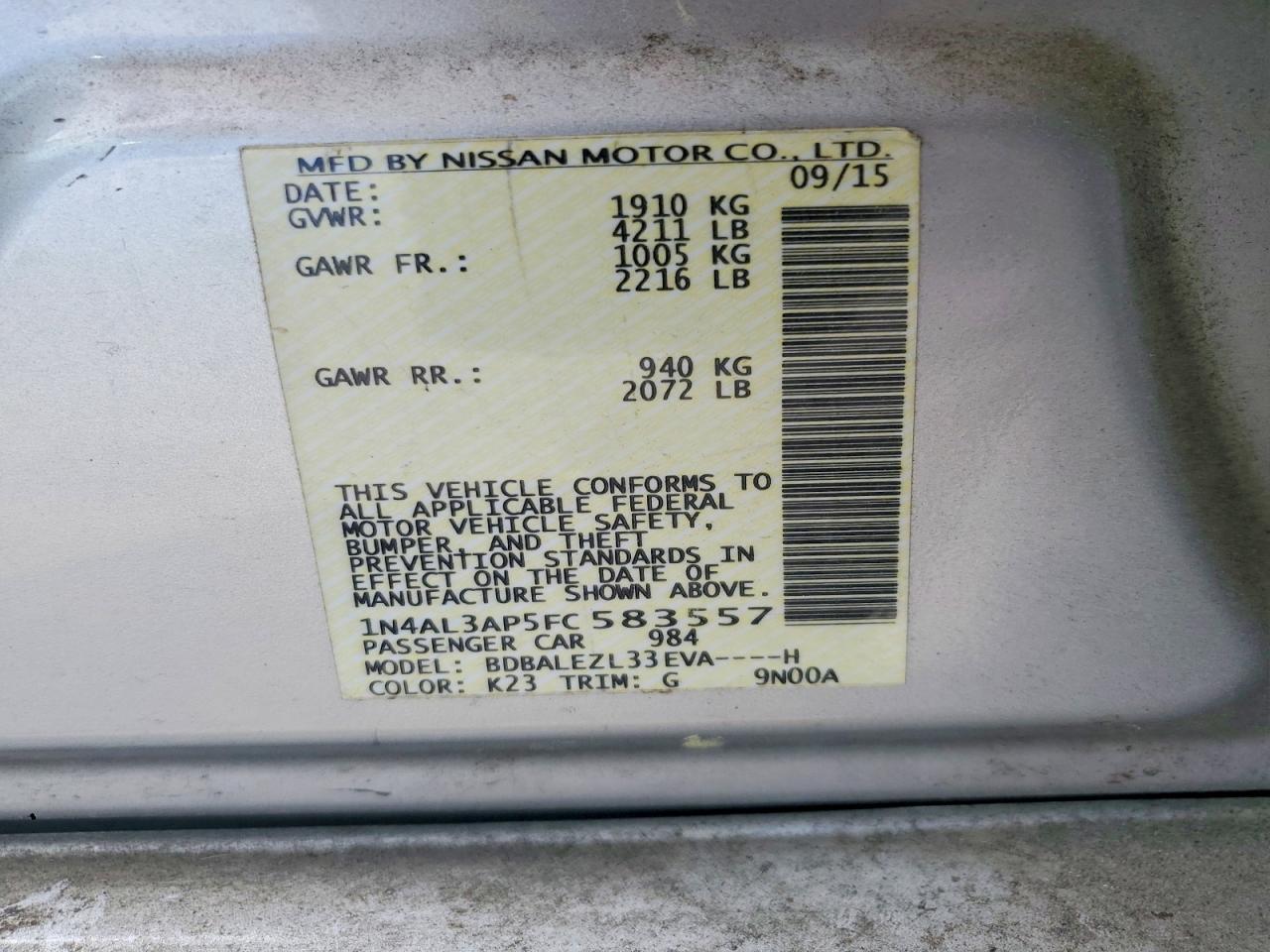 Nissan Altima 2.5 S