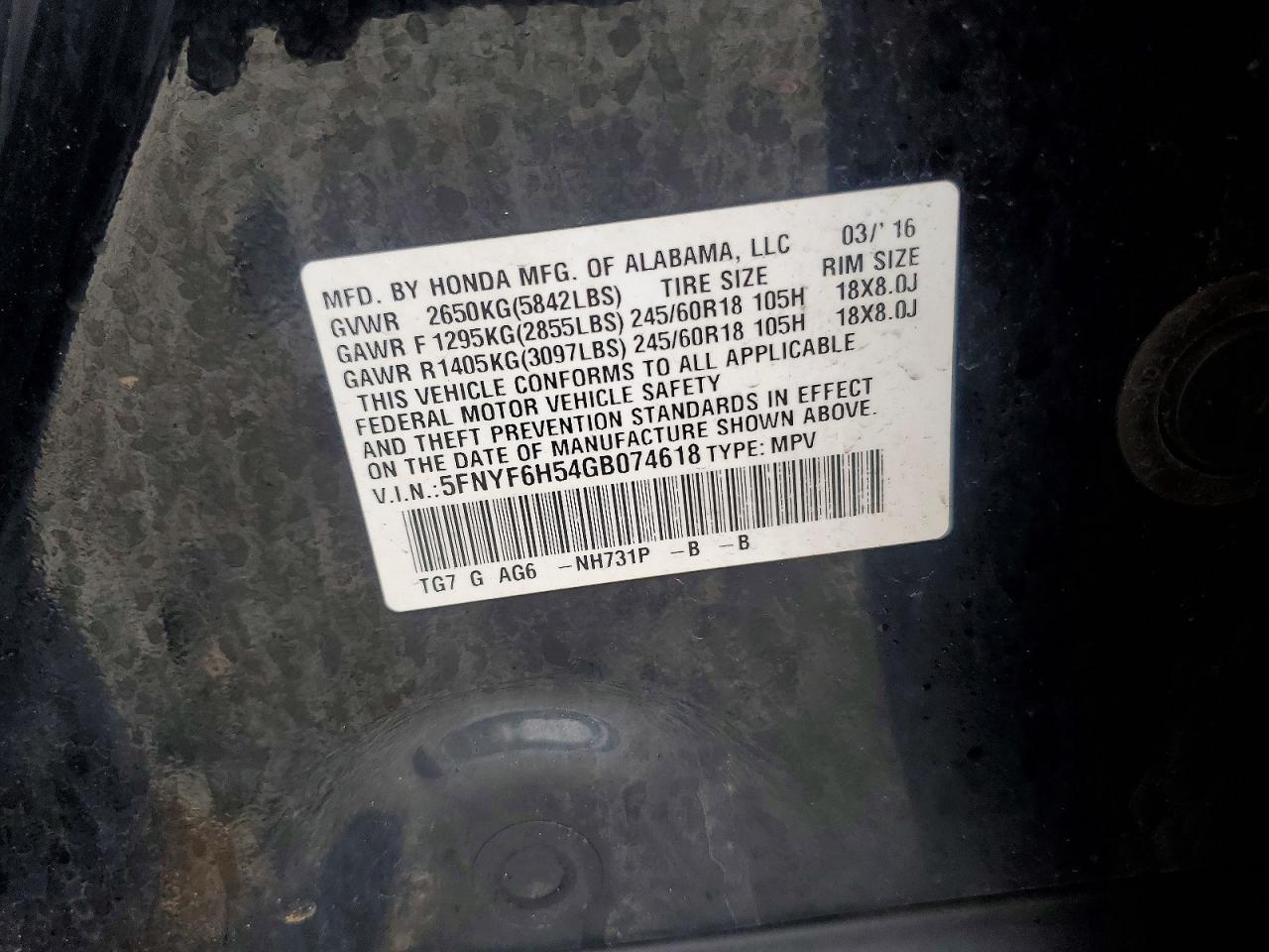 Honda Pilot Exl