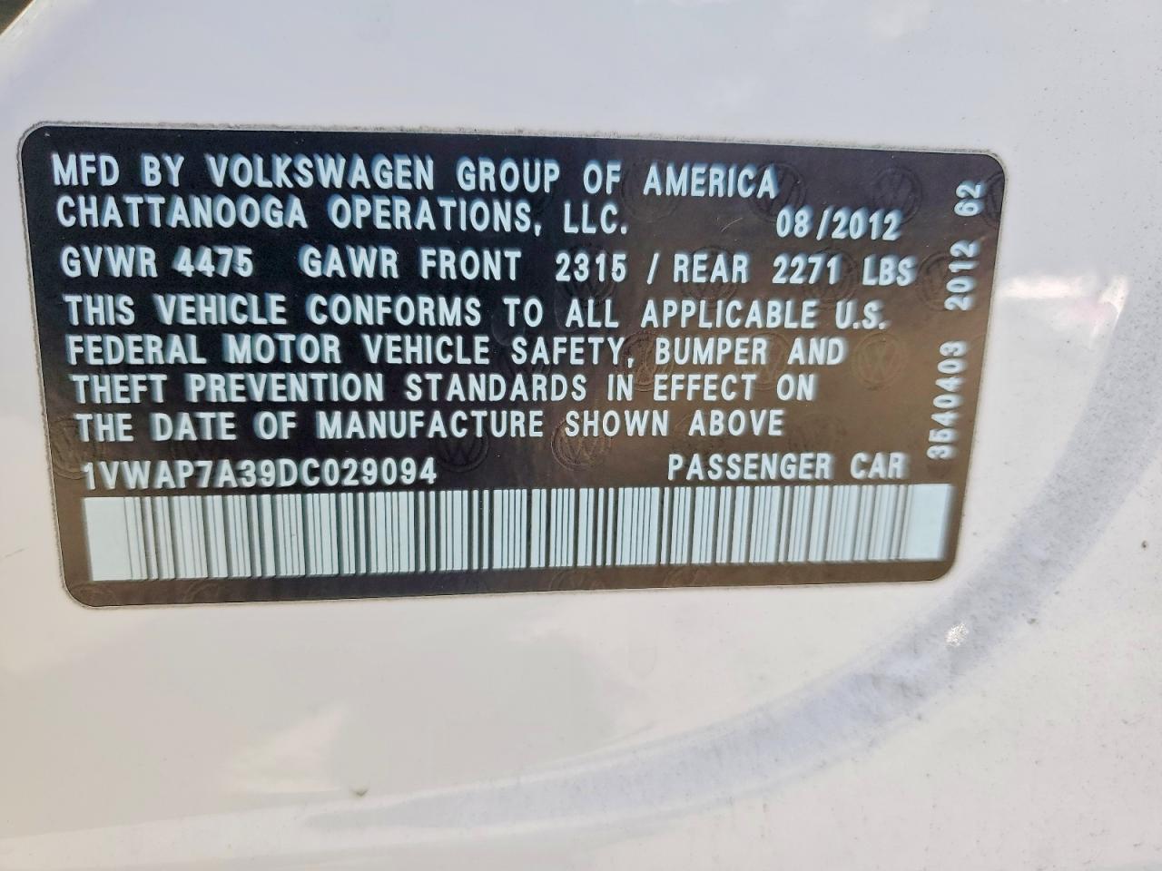 Volkswagen Passat S