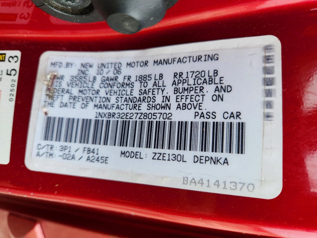 Toyota Corolla Le