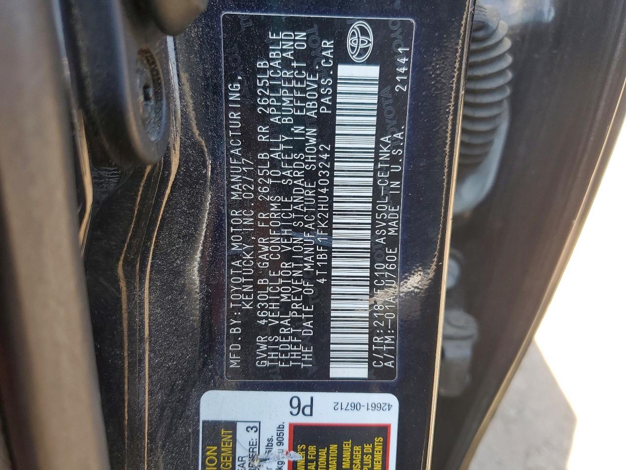 Toyota Camry Le