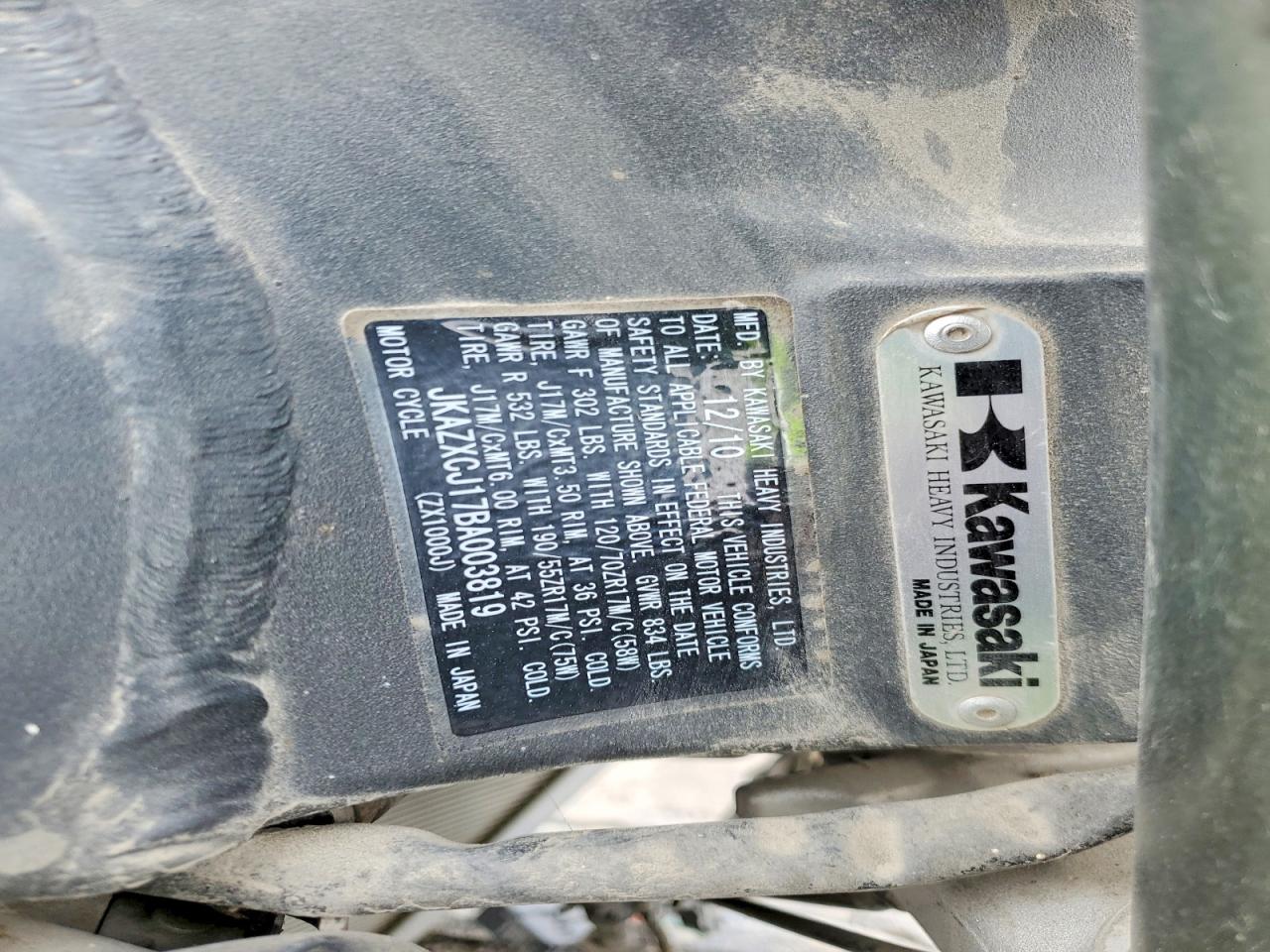 Kawasaki Zx1000 J J