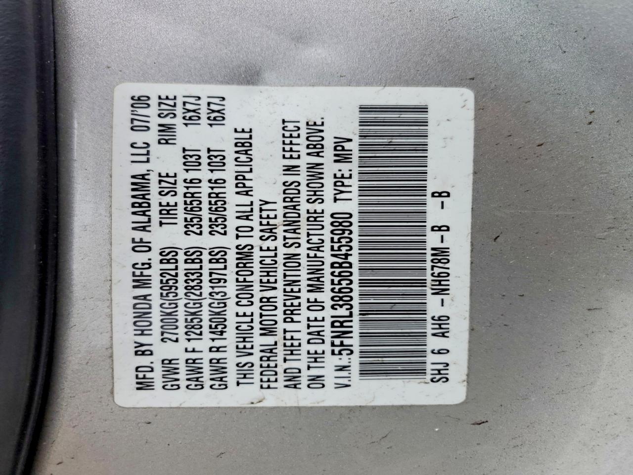 Honda Odyssey Exl