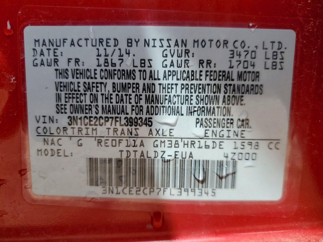 Nissan Versa Sv