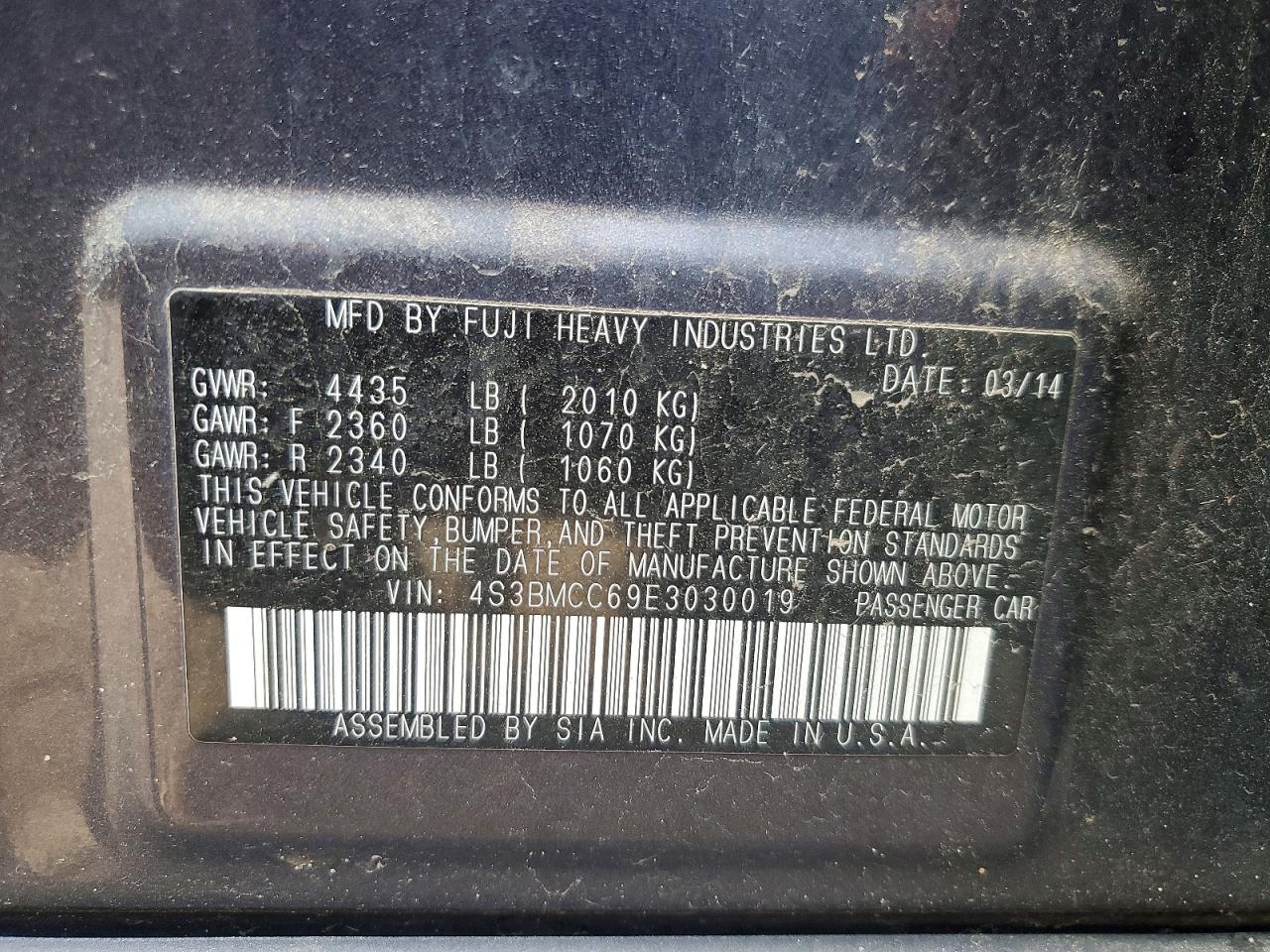 Subaru Legacy 2.5i Premium