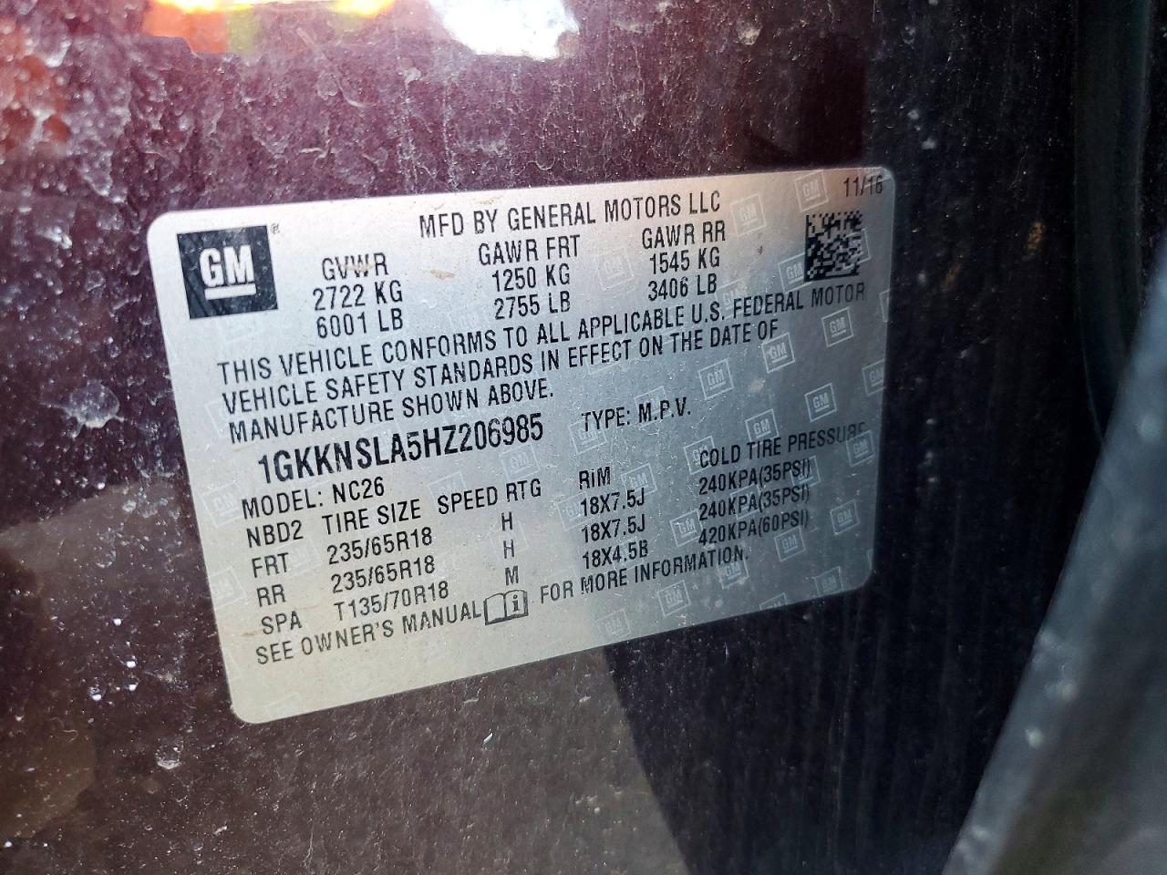 GMC Acadia Sle
