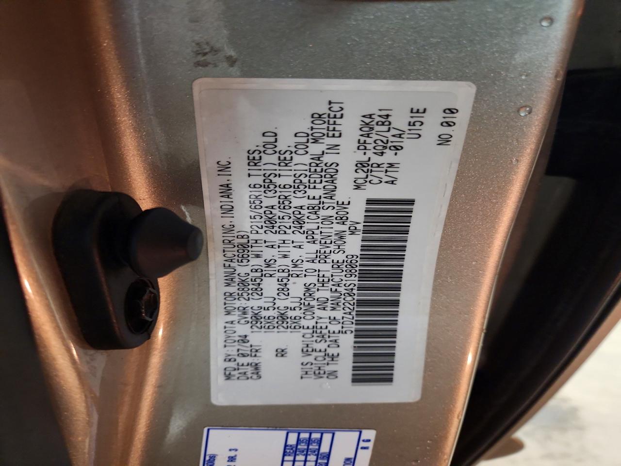 Toyota Sienna Xle 7 Passenger