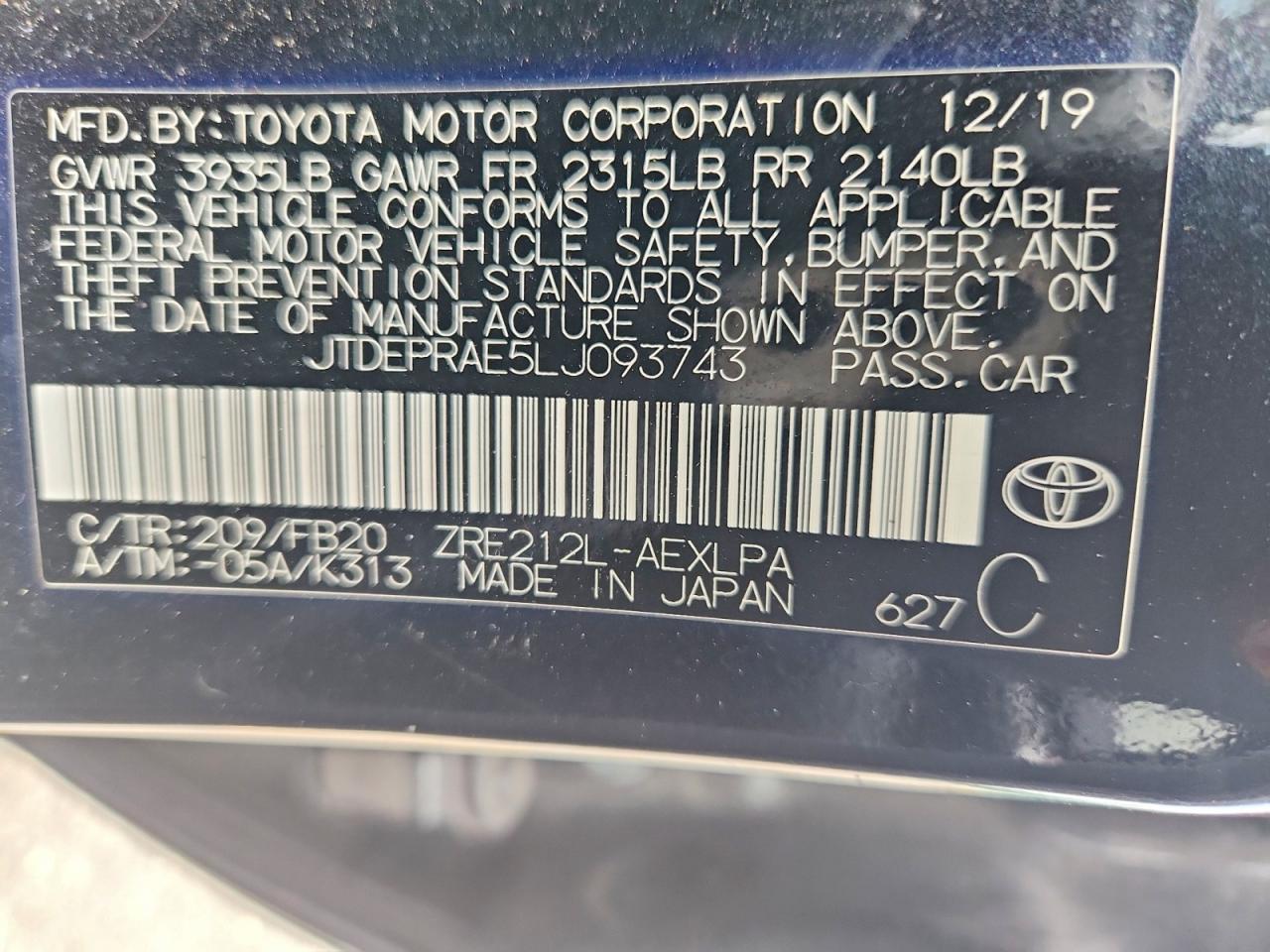 Toyota Corolla Le