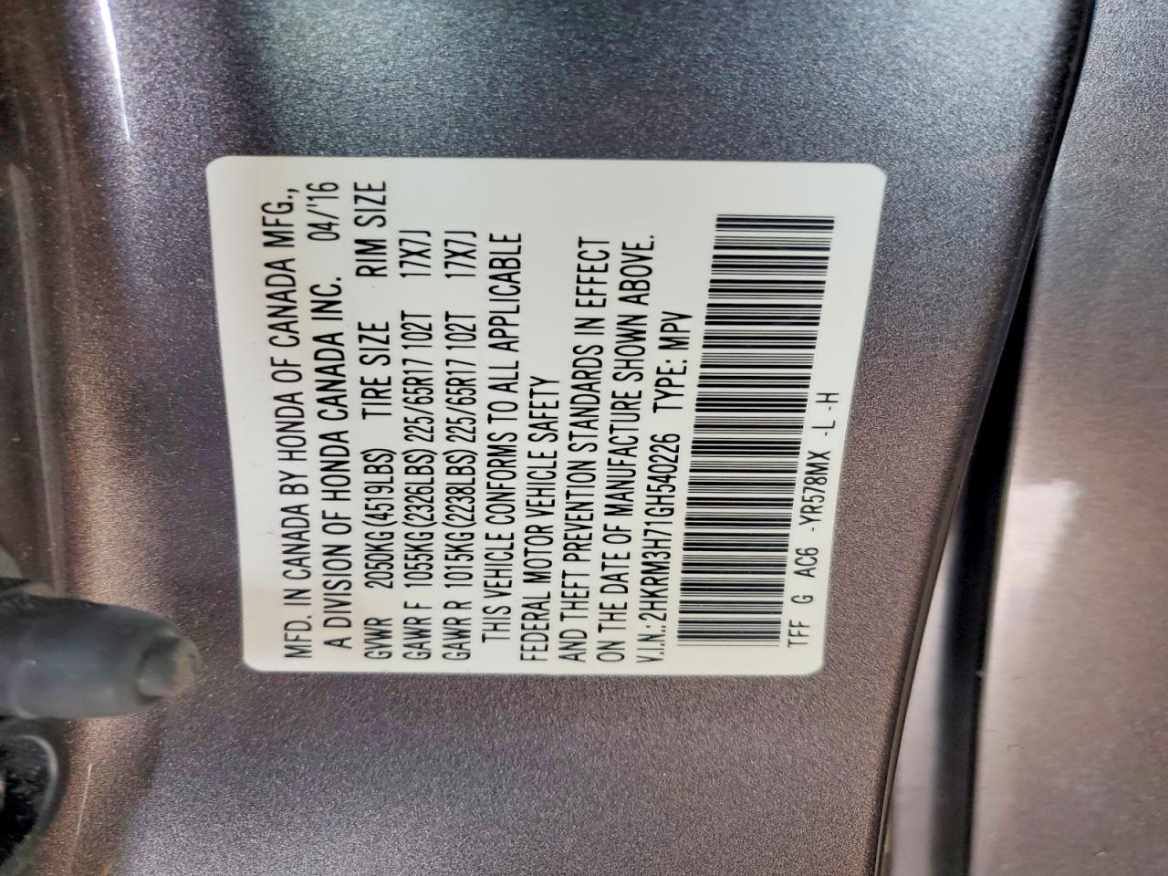 Honda Crv Exl