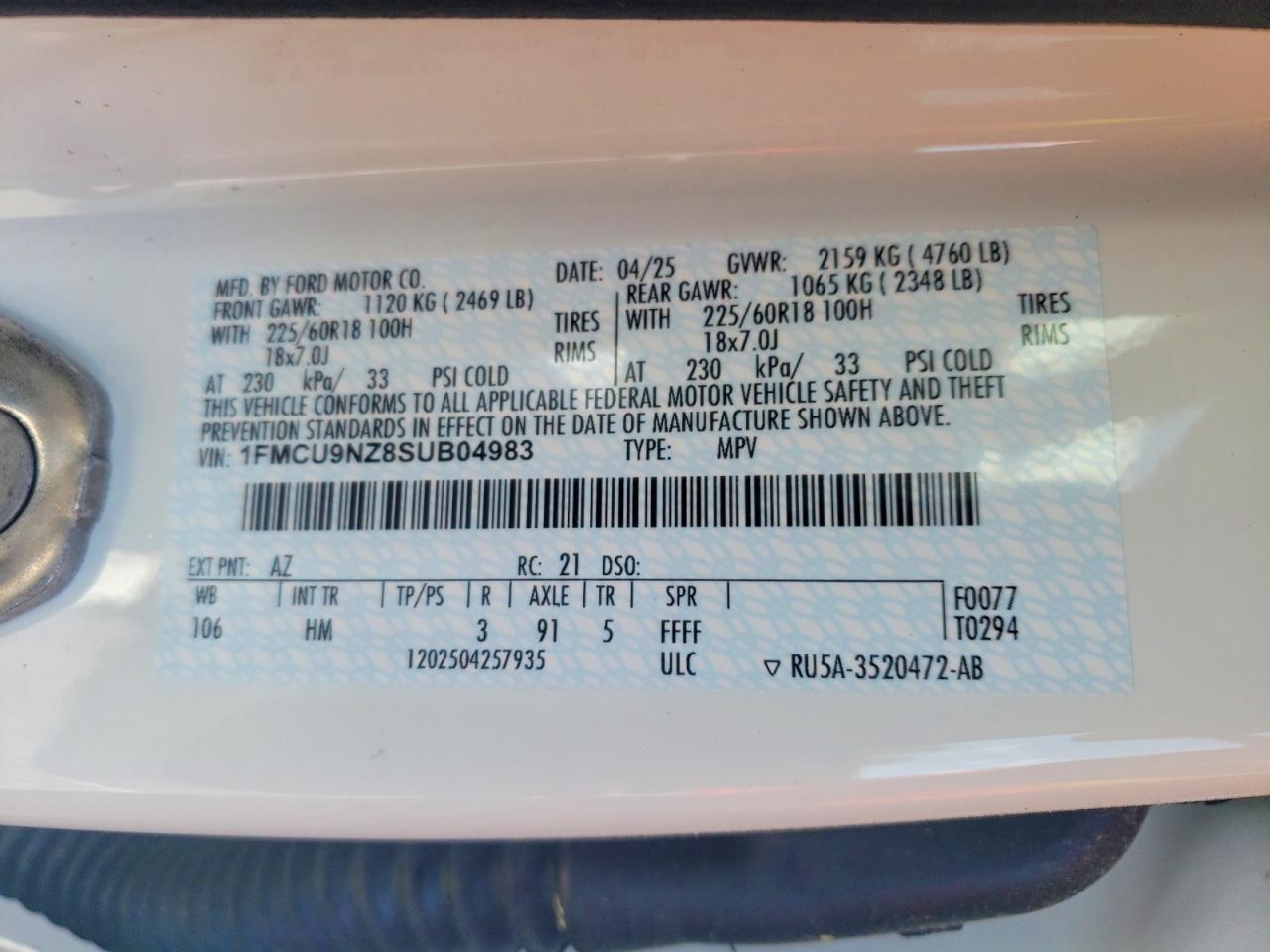 Ford Escape St Line Select