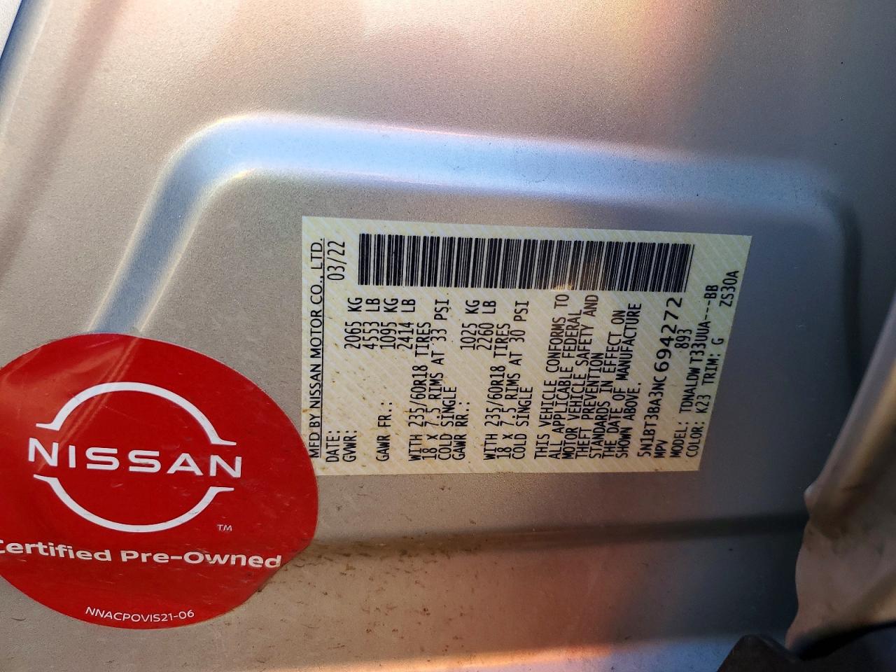 Nissan Rogue Sv