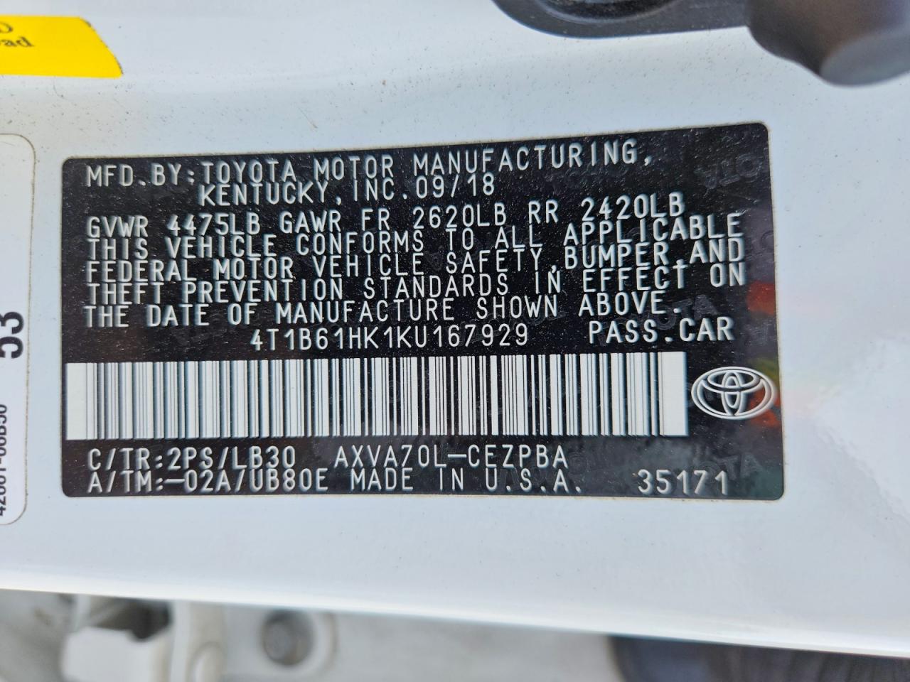 Toyota Camry Xse