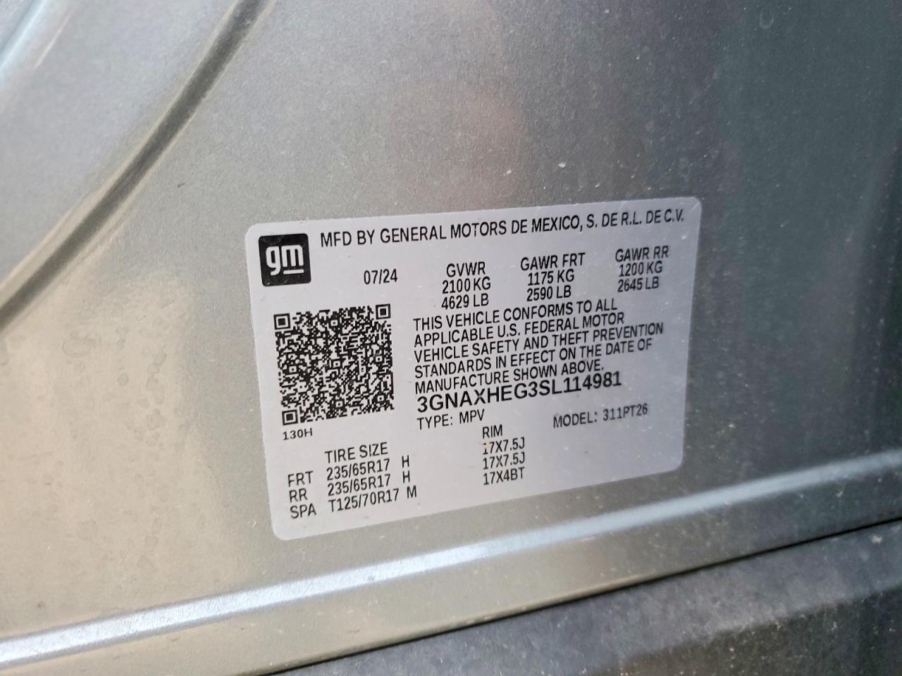 Chevrolet Equinox Lt