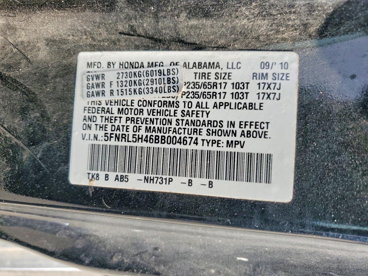 Honda Odyssey Ex