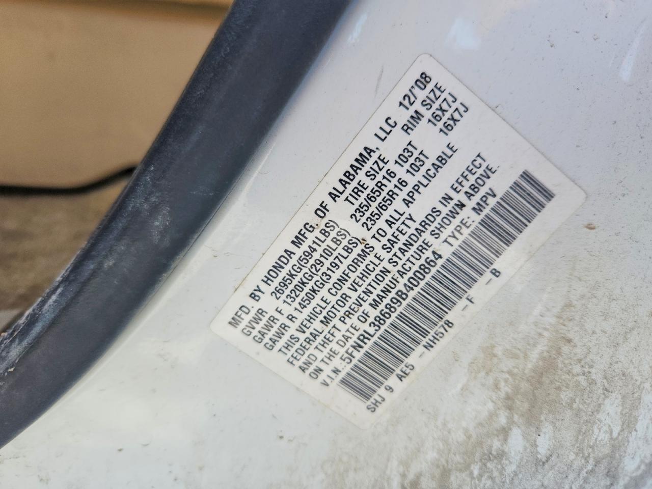 Honda Odyssey Exl
