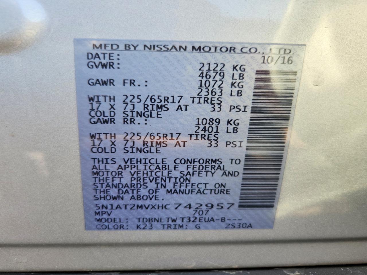 Nissan Rogue Sv