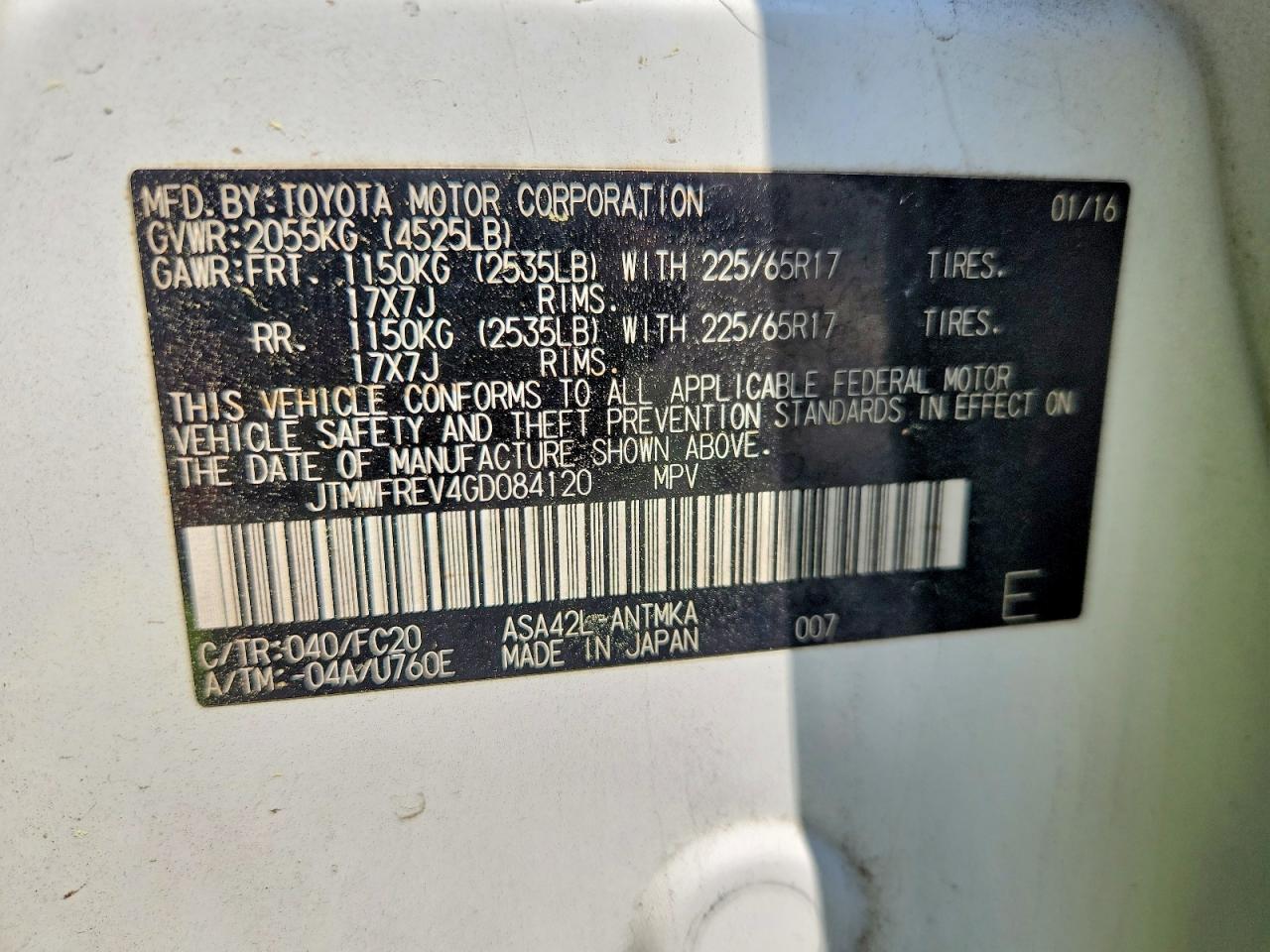 Toyota RAV4 Xle