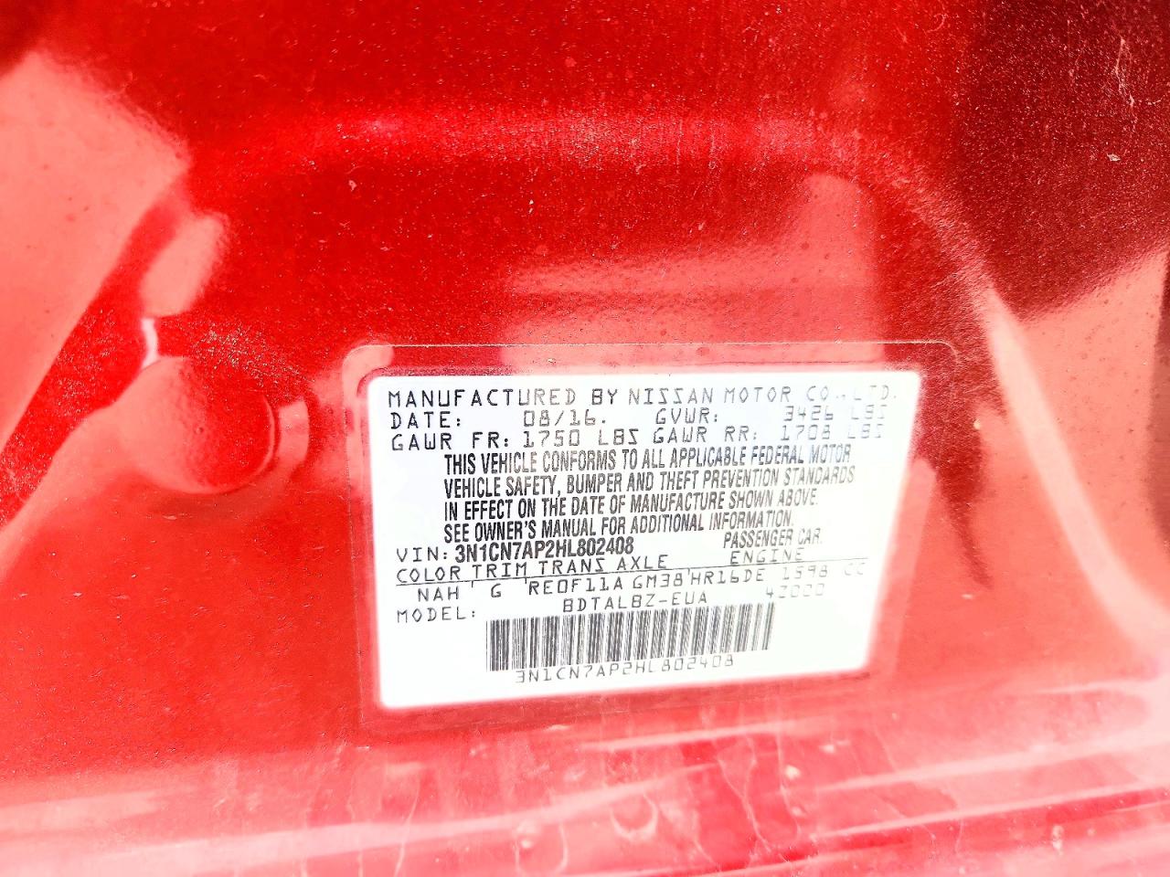 Nissan Versa 1.6 S