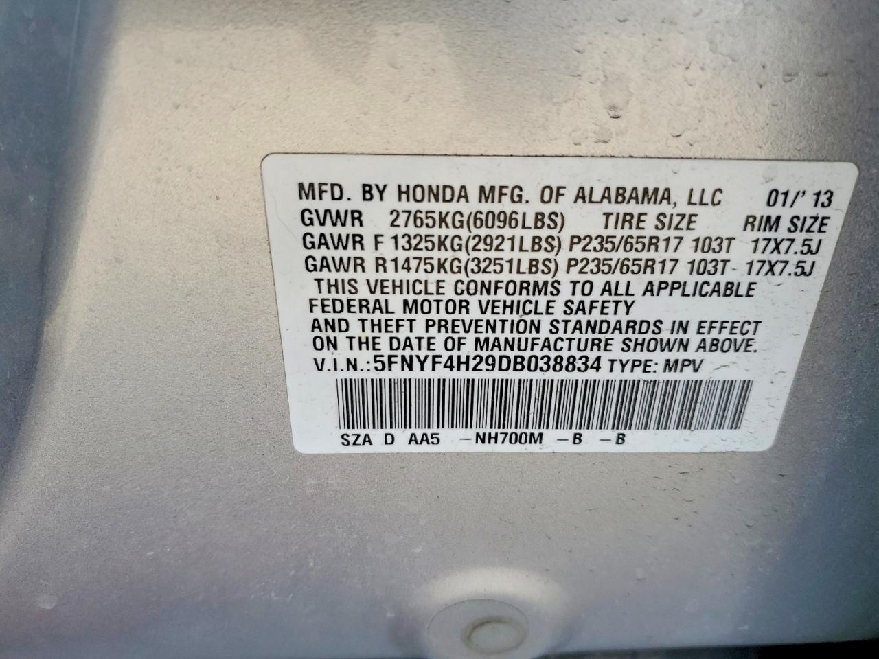 Honda Pilot Lx