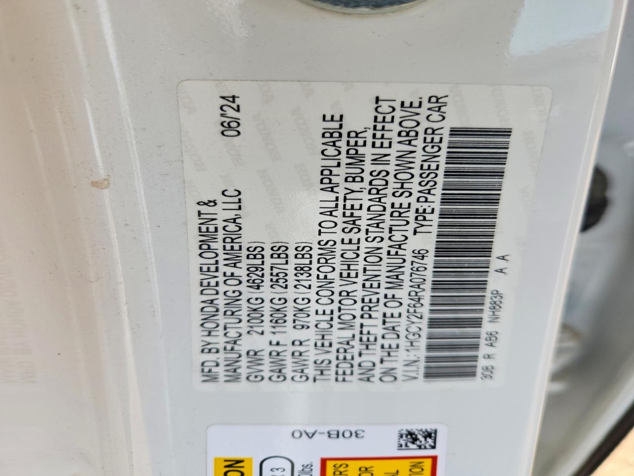 Honda Accord Hybrid Exl
