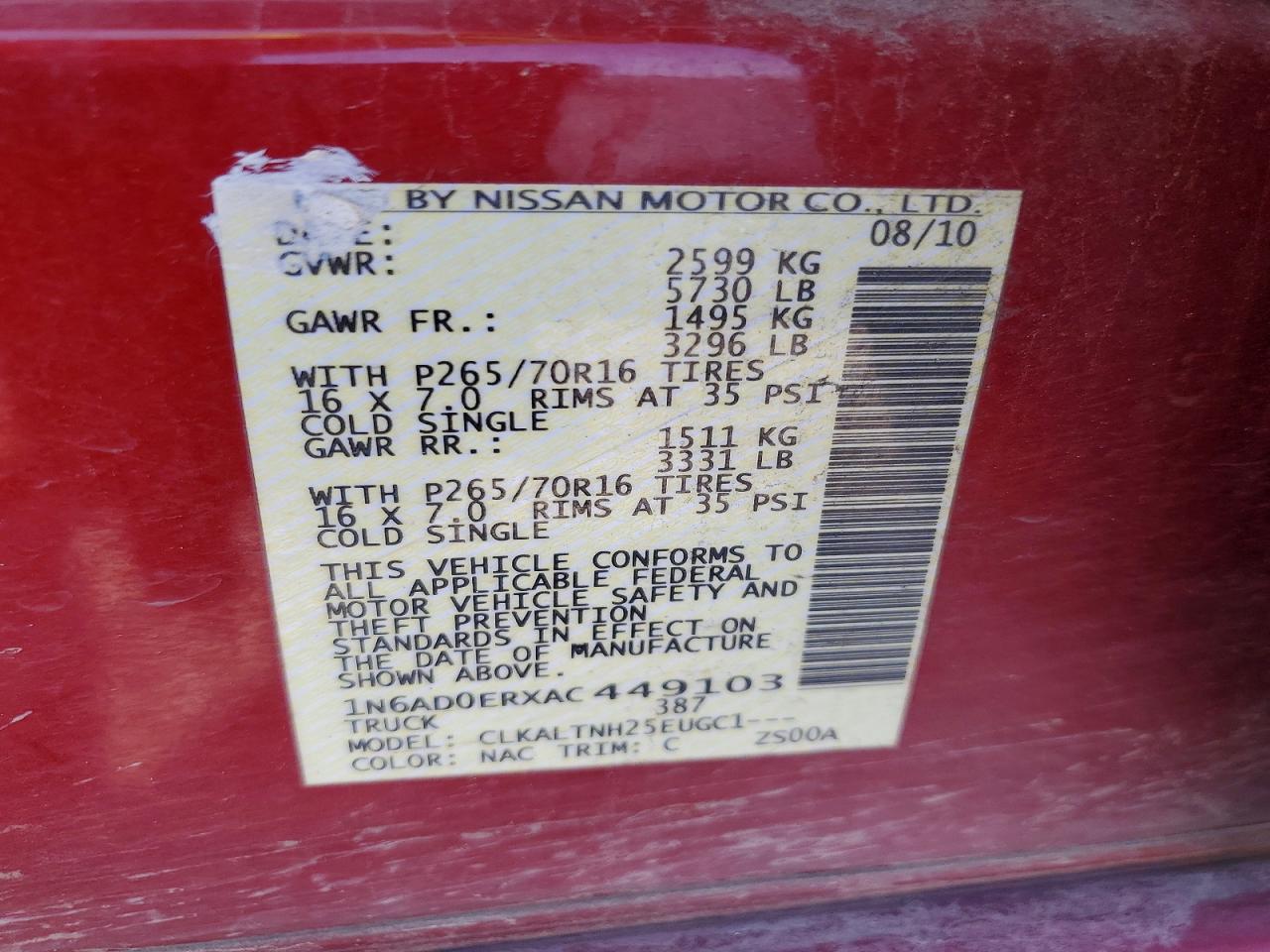 Nissan Frontier Se V6