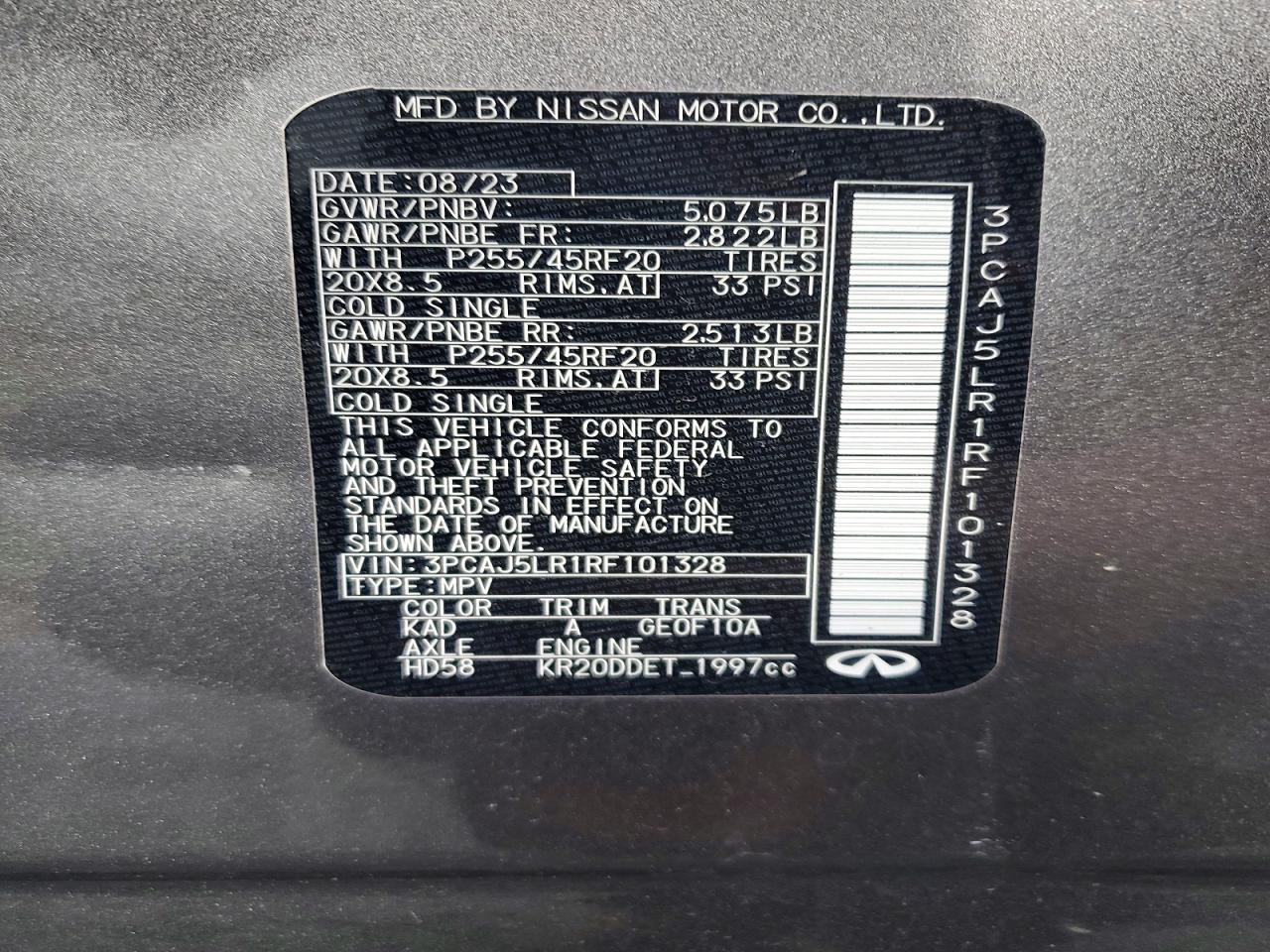 INFINITI Qx Sensory