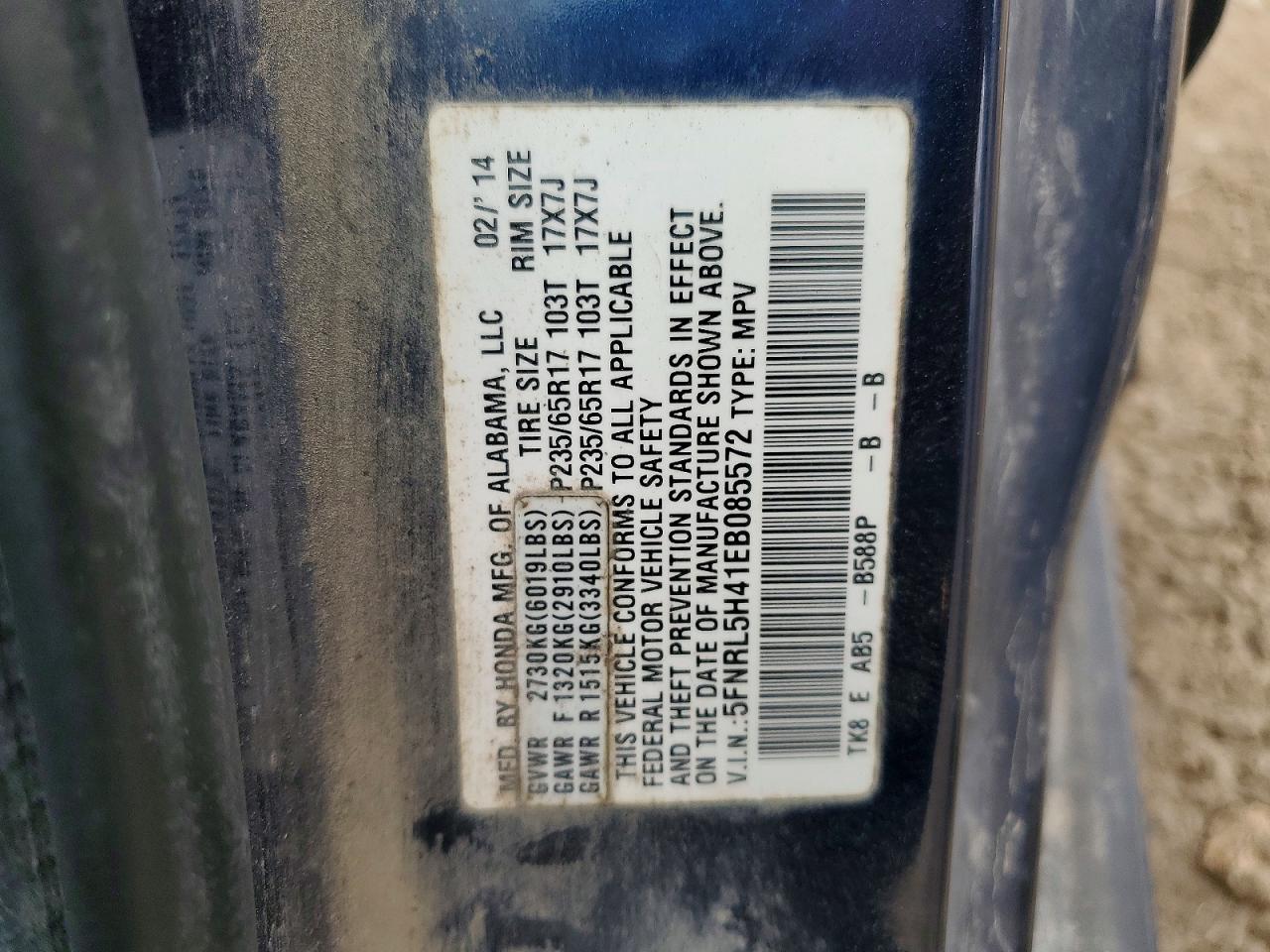 Honda Odyssey Ex