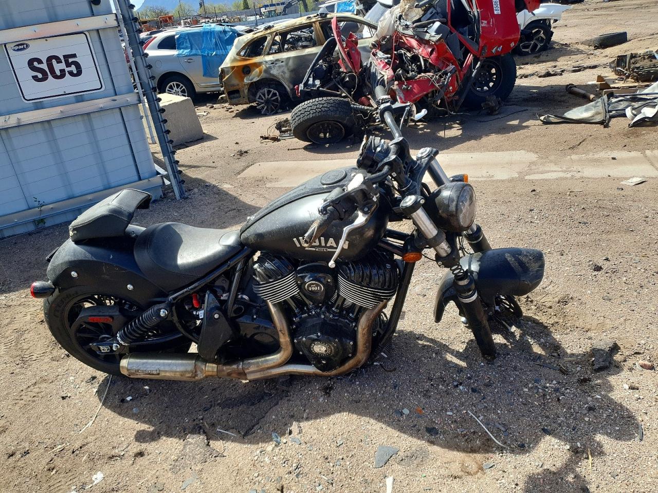 Salvage Indian Motorcycle Image
