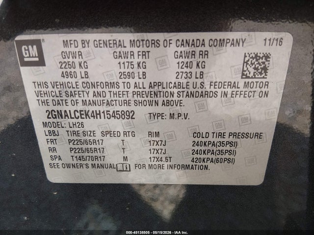 Chevrolet Equinox Lt