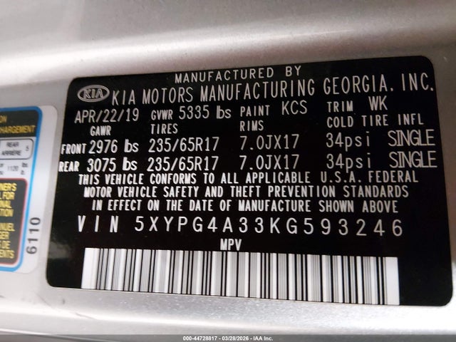 Kia Sorento 2.4l L