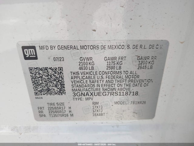 Chevrolet Equinox Awd Lt