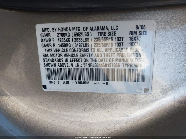 Honda Odyssey Ex