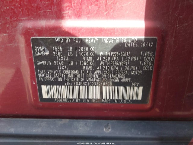 Subaru Outback 2.5i Limited