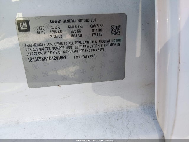 Chevrolet Sonic Lt Auto