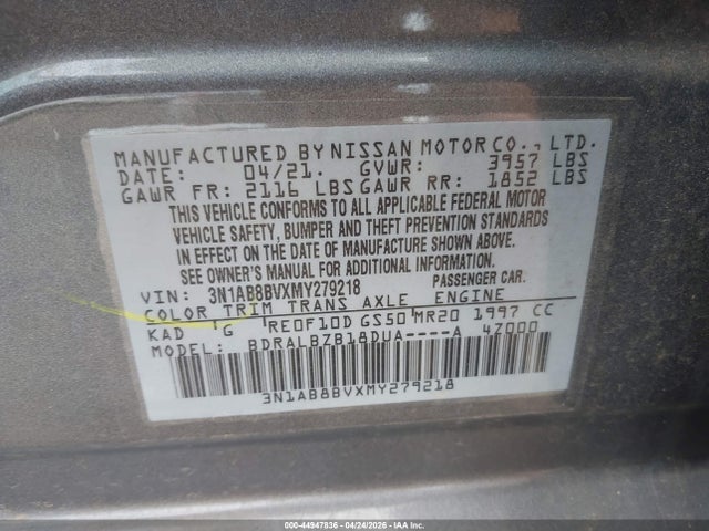 Nissan Sentra S Xtronic Cvt