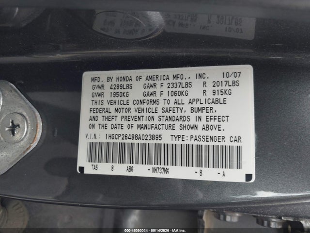 Honda Accord 2.4 Lx-p