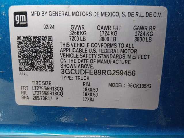 Chevrolet Silverado 1500 4wd  Short Bed Lt Trail Boss