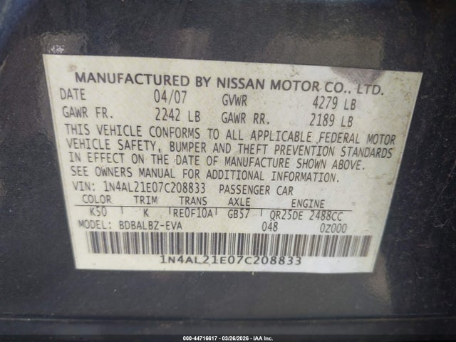 Nissan Altima 2.5 S