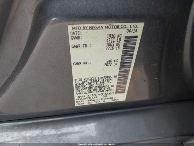Nissan Altima 2.5 Sv