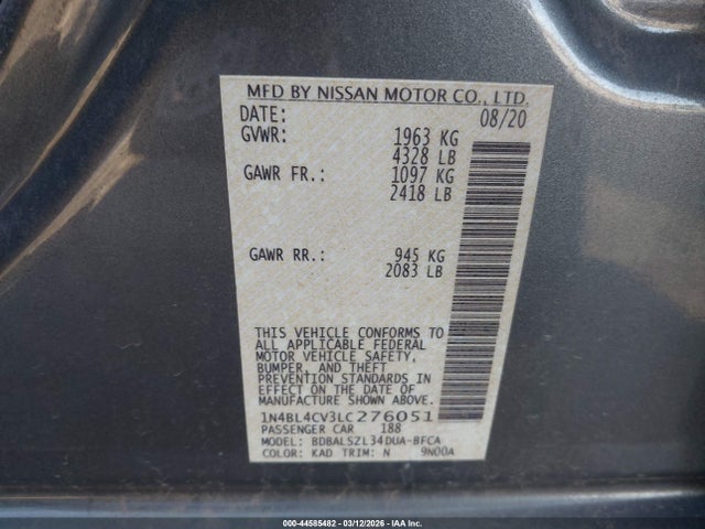 Nissan Altima Sr Fwd
