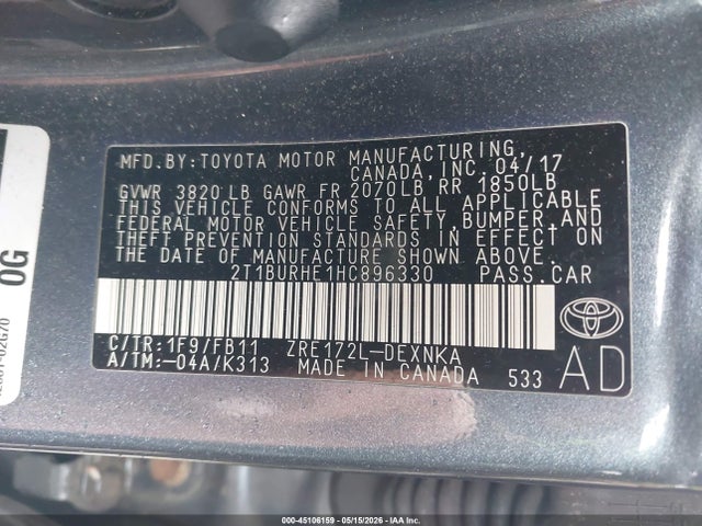 Toyota Corolla Le