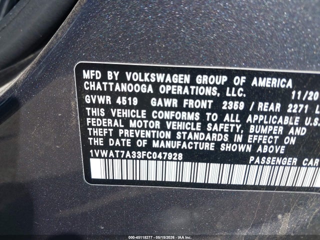 Volkswagen Passat 1.8t Wolfsburg Edition